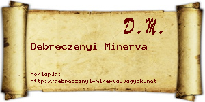 Debreczenyi Minerva névjegykártya